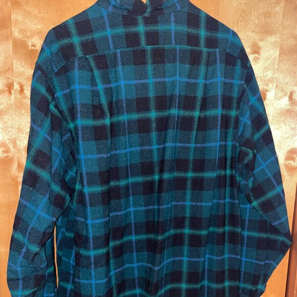 Pendleton Flannel Forest Green Men's XL Long Sleeve 100% Pure Virgin Wool - Picture 6 of 6